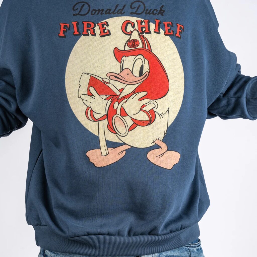 Cakeworthy Donald Duck Anniversary Fire Chief Sweater