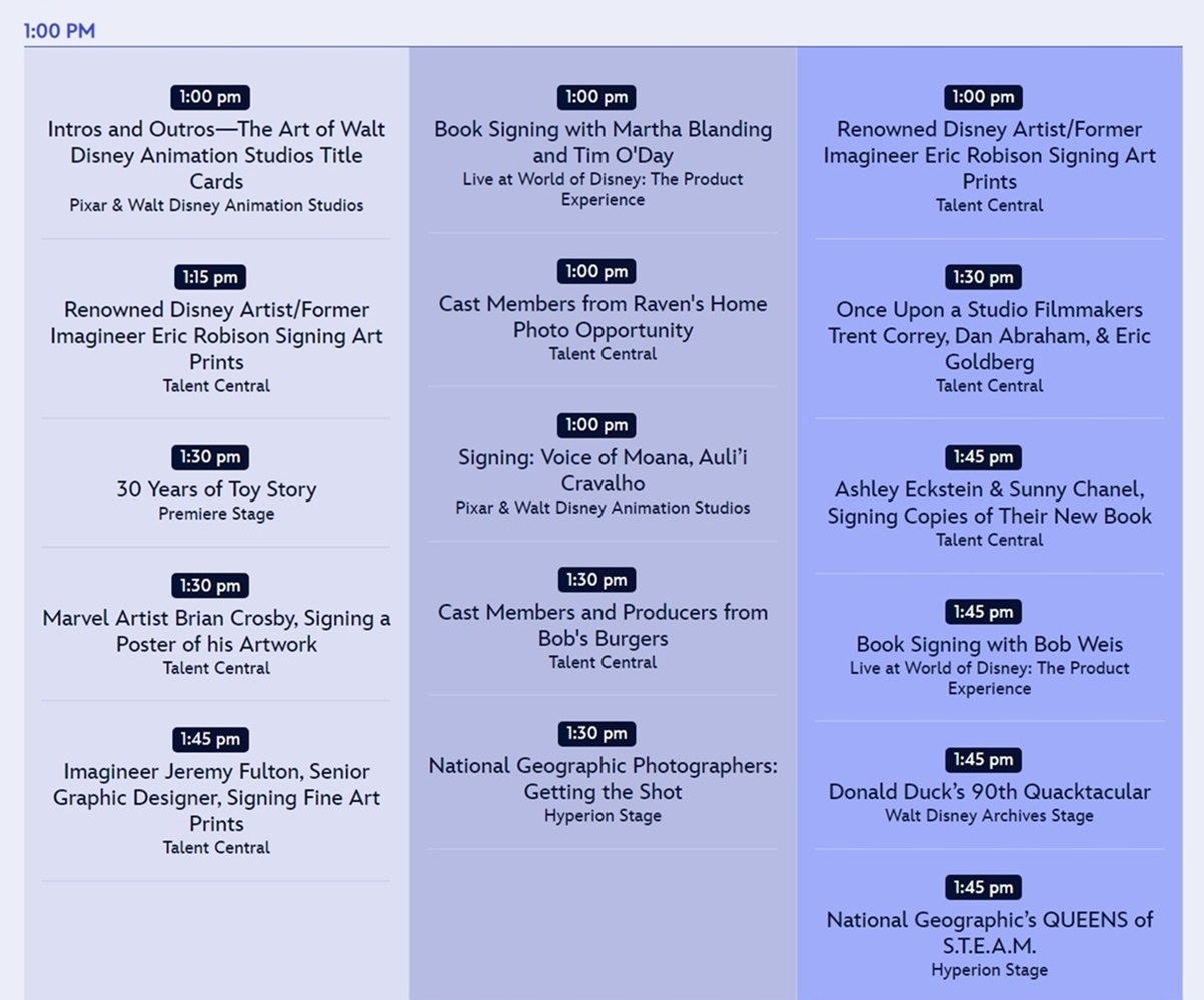 D23 The Ultimate Disney Fan Event 2024 Schedule - Part 3