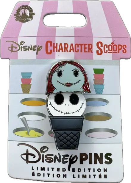 Disney Character Scoops Nightmare Before Christmas Jack & Sally Pin