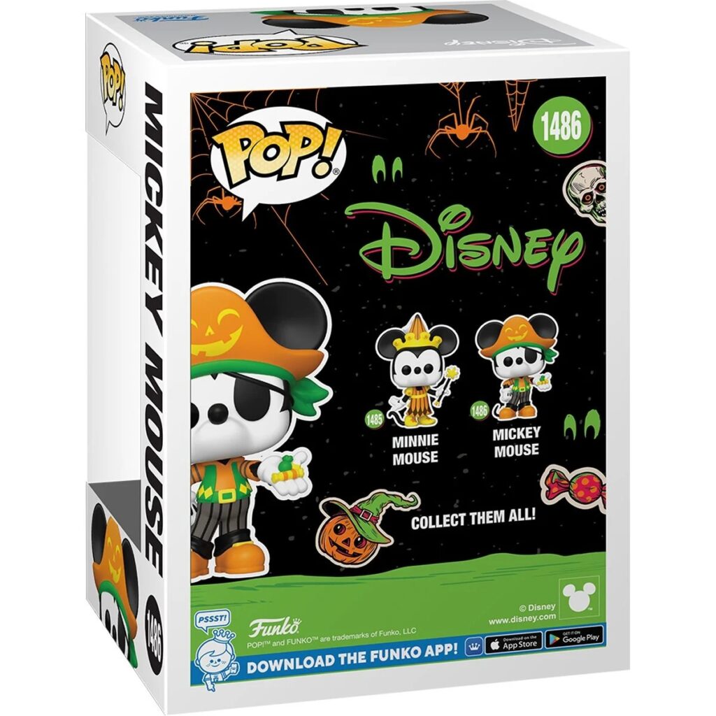 Disney Halloween 2024 Pirate Mickey Mouse Funko Pop! Vinyl Figure #1486 - Box Back