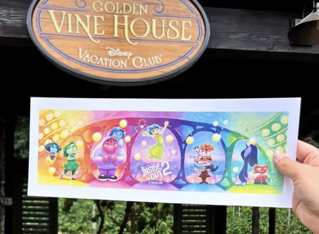 Disneyland Magic Key Inside Out 2 Poster