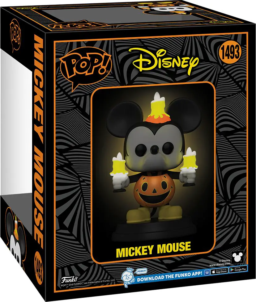 Mickey Mouse Halloween Light-Up Super Funko Pop! Vinyl Figure #1493 - Box Back