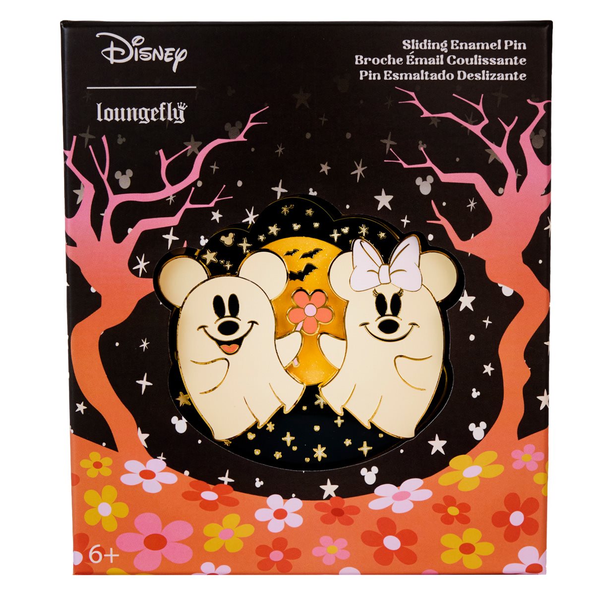 Mickey and Friends Halloween Glow-In-The-Dark Sliding 3-Inch Collector Box Pin