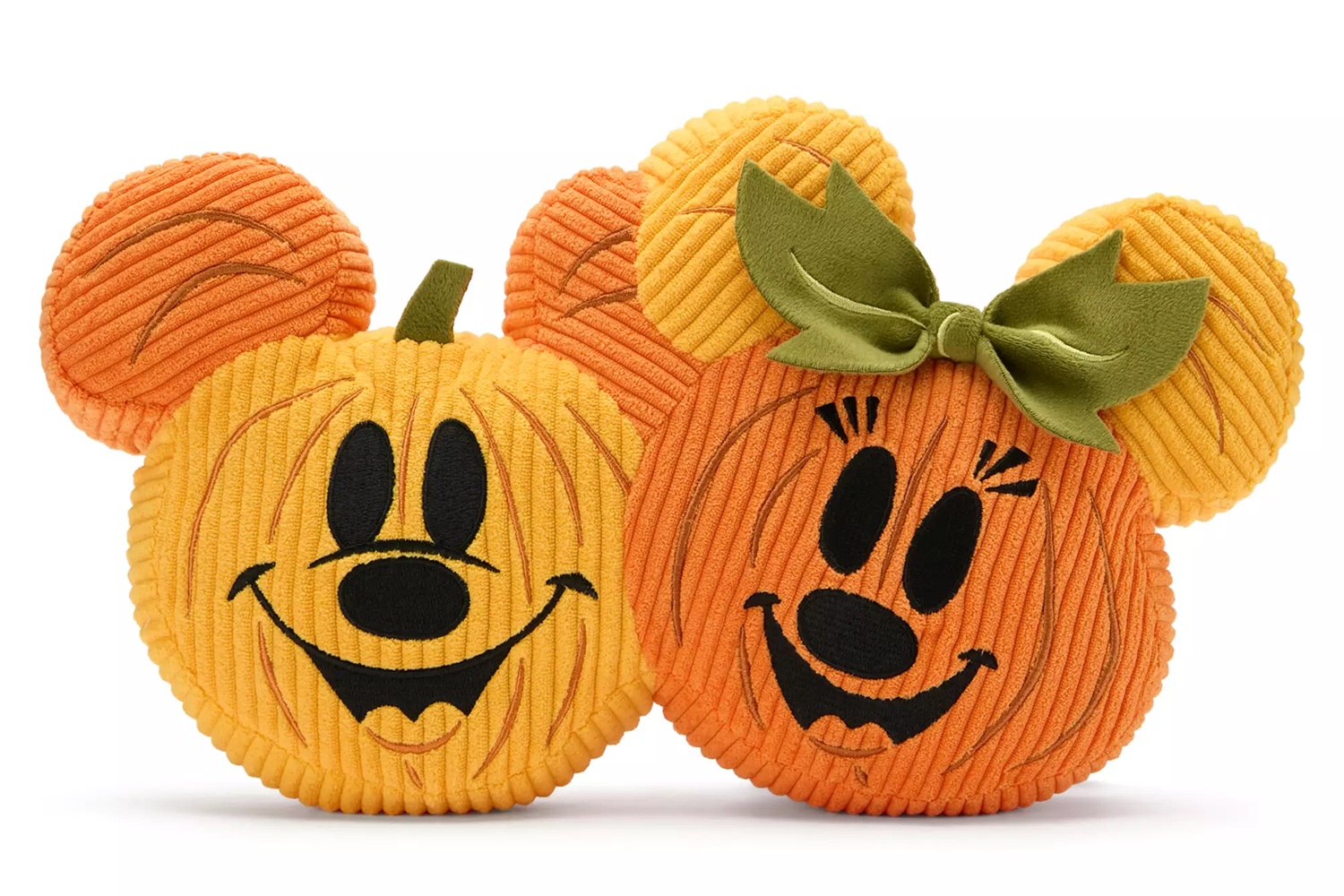 Mickey and Minnie Mouse Pumpkin Halloween Throw Pillow