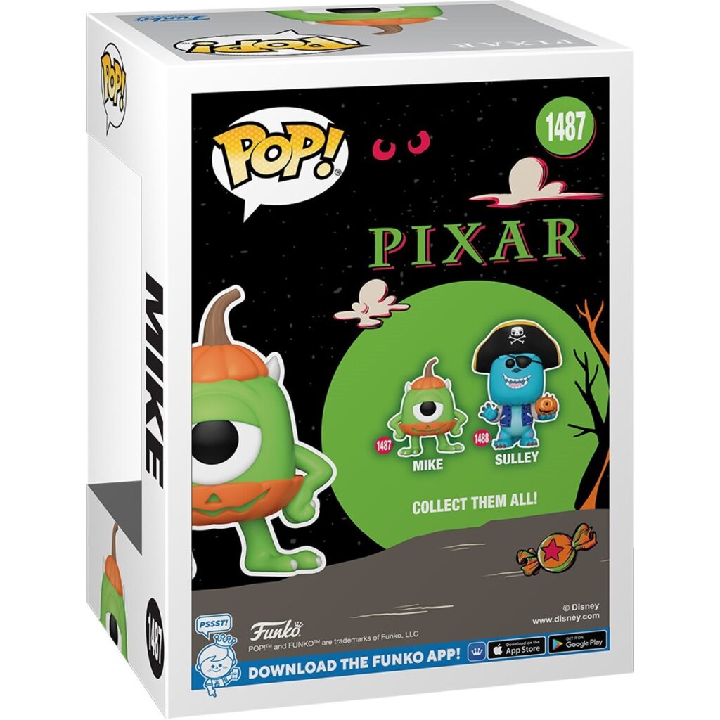 Pixar Halloween Mike Funko Pop! Vinyl Figure #1487 - Box Back