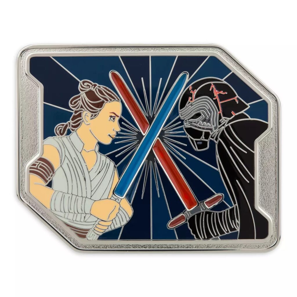 Rey and Kylo Ren Light-Up Jumbo Pin – Star Wars The Rise of Skywalker – Limited Edition