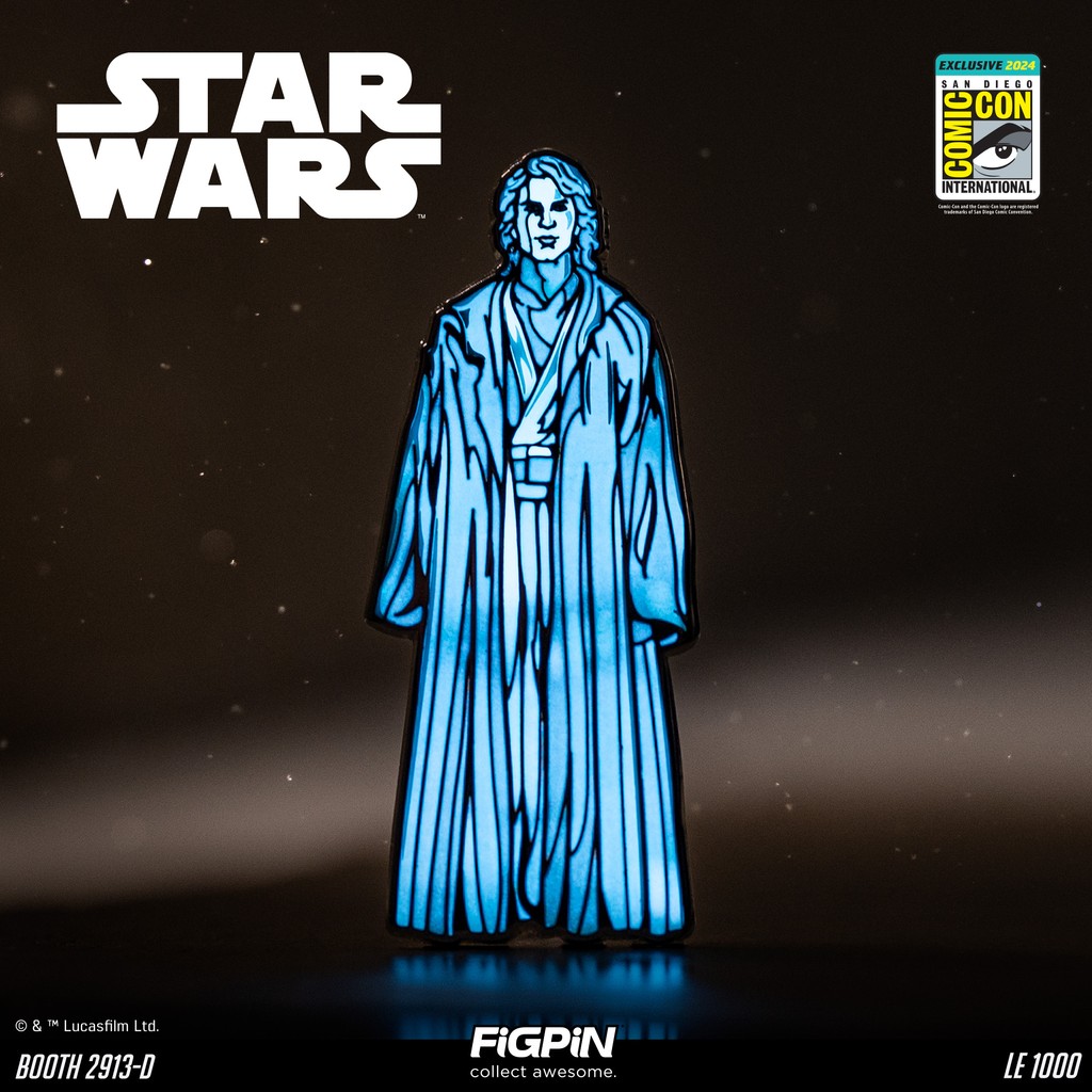 SDCC Figpin Exclusive Anakin Skywalker Glow-in-the-Dark LE Pin