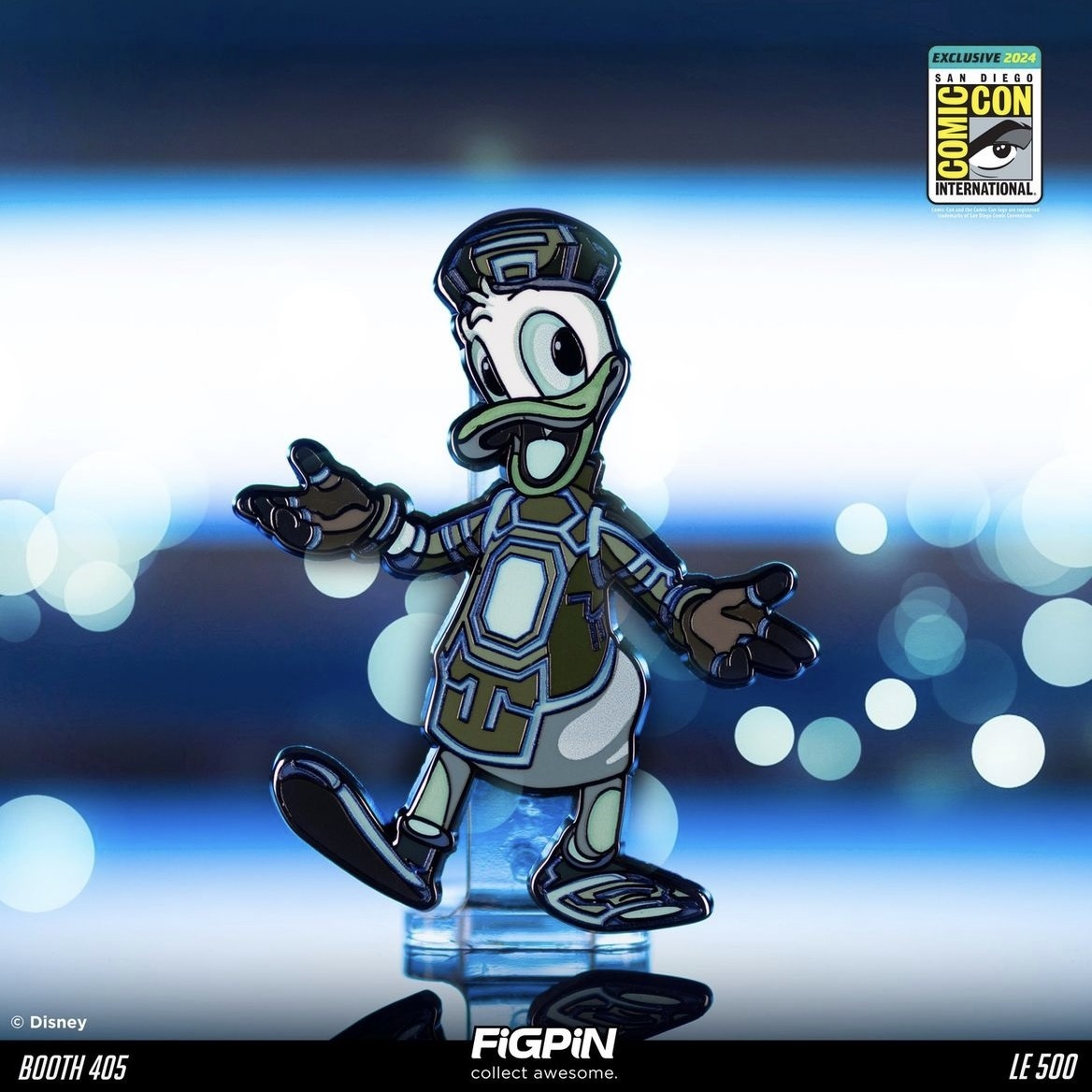 SDCC Figpin Exclusive Disney Kingdom Hearts Donald Duck Glow-in-the-Dark LE Pin