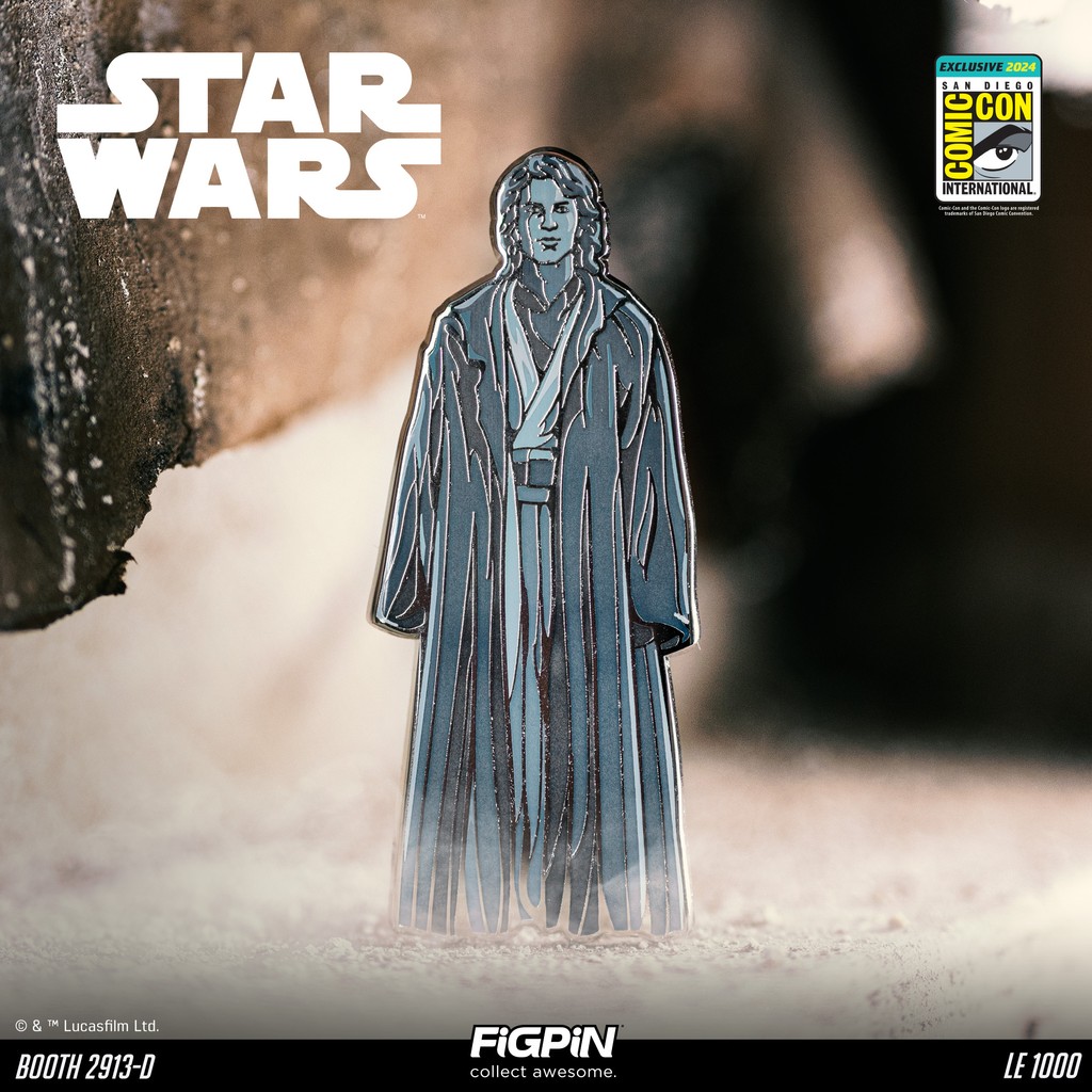 SDCC Figpin Exclusive Star Wars Anakin Skywalker Glow-in-the-Dark LE Pin