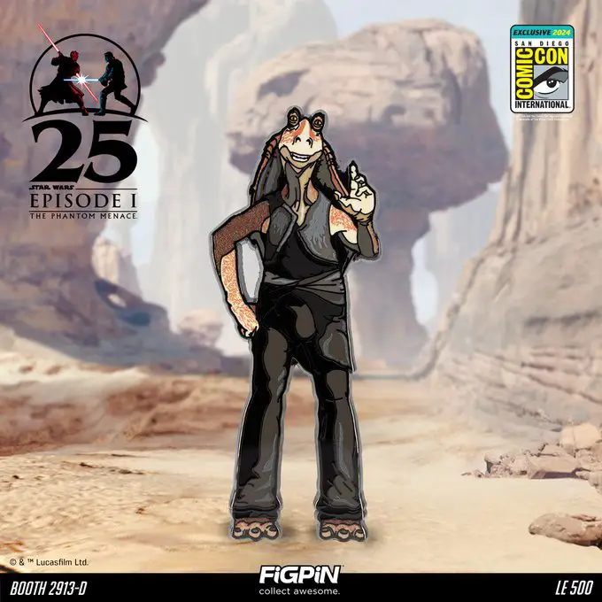 SDCC Figpin Exclusive Star Wars Jar Jar Binks LE Pin