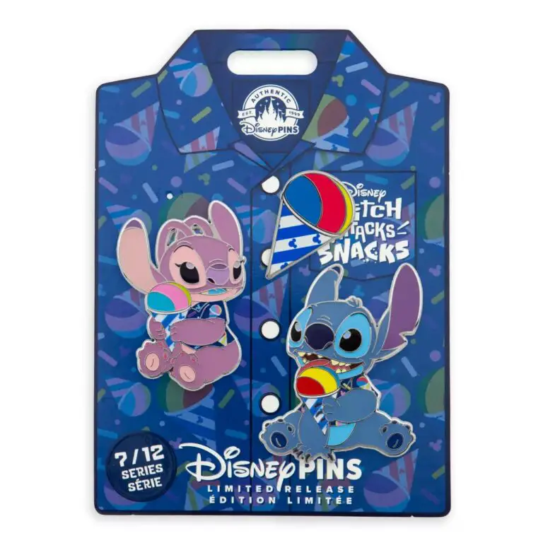 Stitch Attacks Snacks Pin Set – Shaved Ice – July – Limited Release