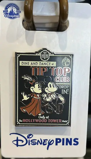 The Twilight Zone Hollywood Tower of Terror Hotel Mickey & Minnie Mouse Tip Top Club Pin