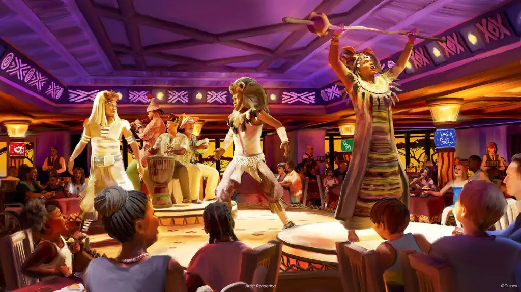 Disney Cruise Line Disney Destiny Pride Lands Feast of the Lion King