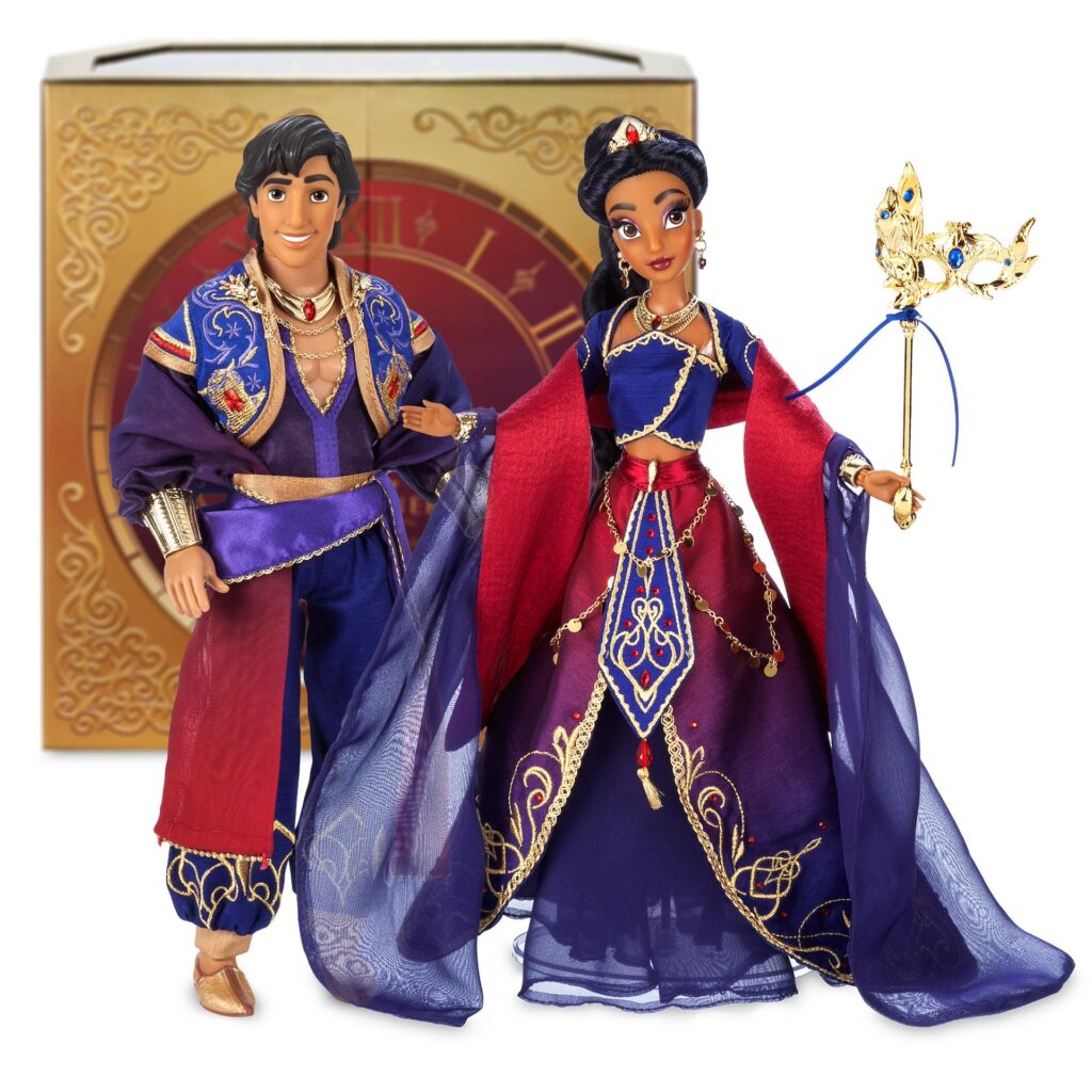 Disney Designer Dolls Midnight Masquerade Aladdin and Jasmine Doll Set