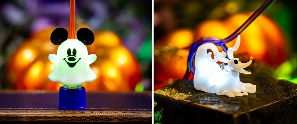 Mickey Ghost Bottle Topper & Zero Straw