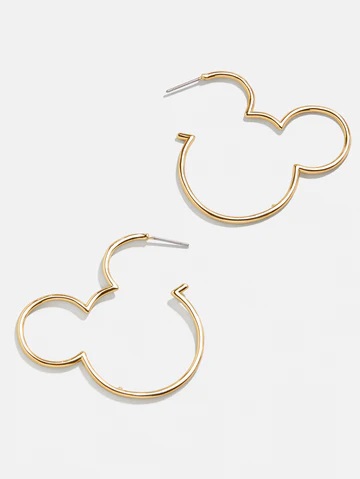 Mickey Mouse Disney Outline Hoop Earrings