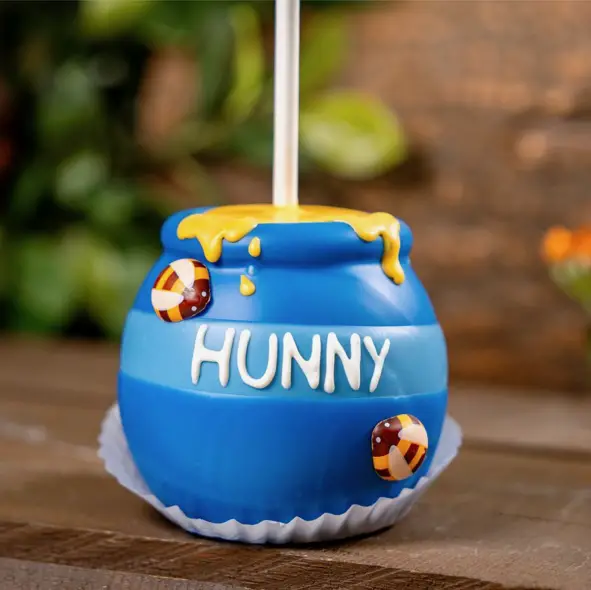 Pooh Corner Blue Honey Pot Candy Apple