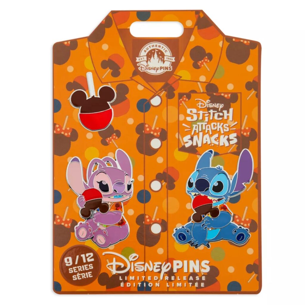 Stitch Attacks Snacks Pin Set – Candy Apple – September – Limited Release