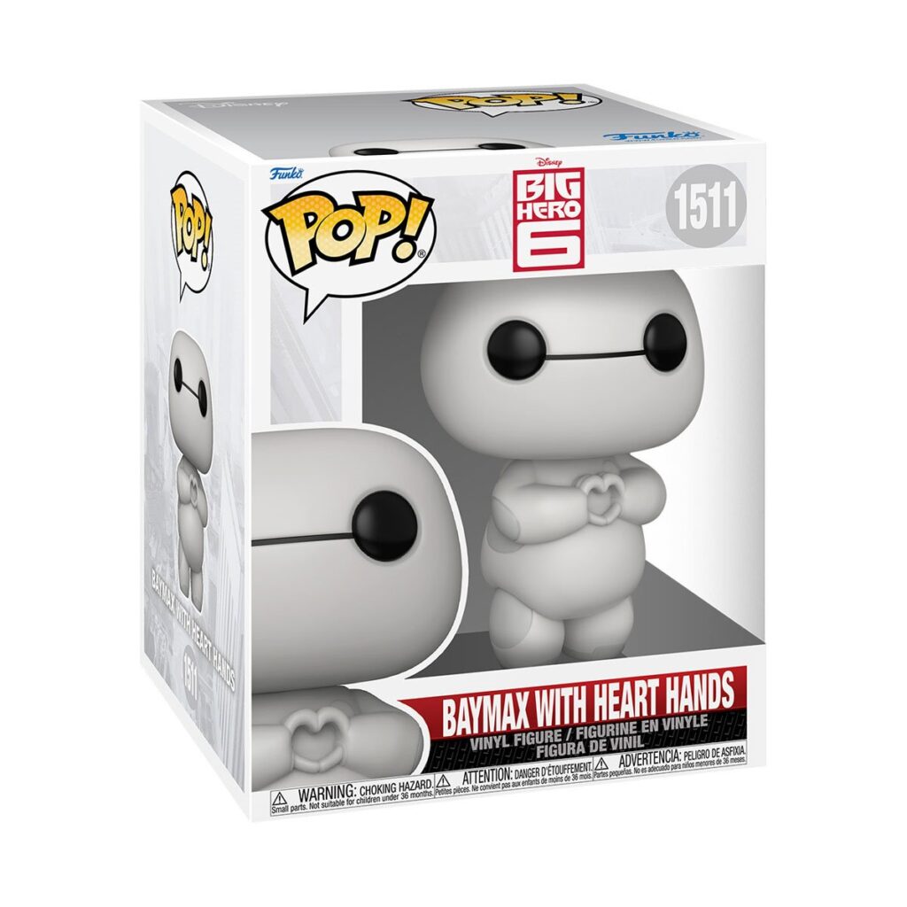 Big Hero 6 Baymax with Heart Hands Super 6-Inch Funko Pop! Vinyl Figure #1511 - Box Front