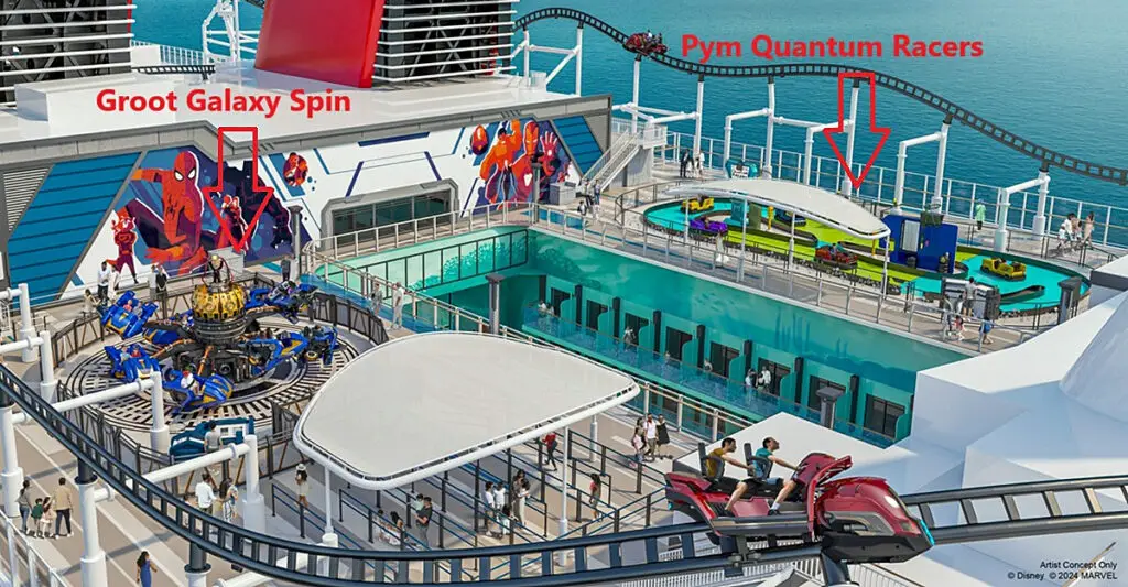 Disney Cruise Line Disney Adventure Marvel Landing Attractions Map