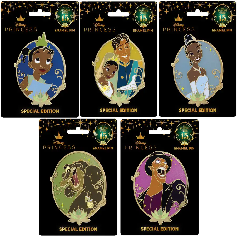 Disney Princess and the Frog 15th Anniversary Set Collectible Pin Special Edition 300