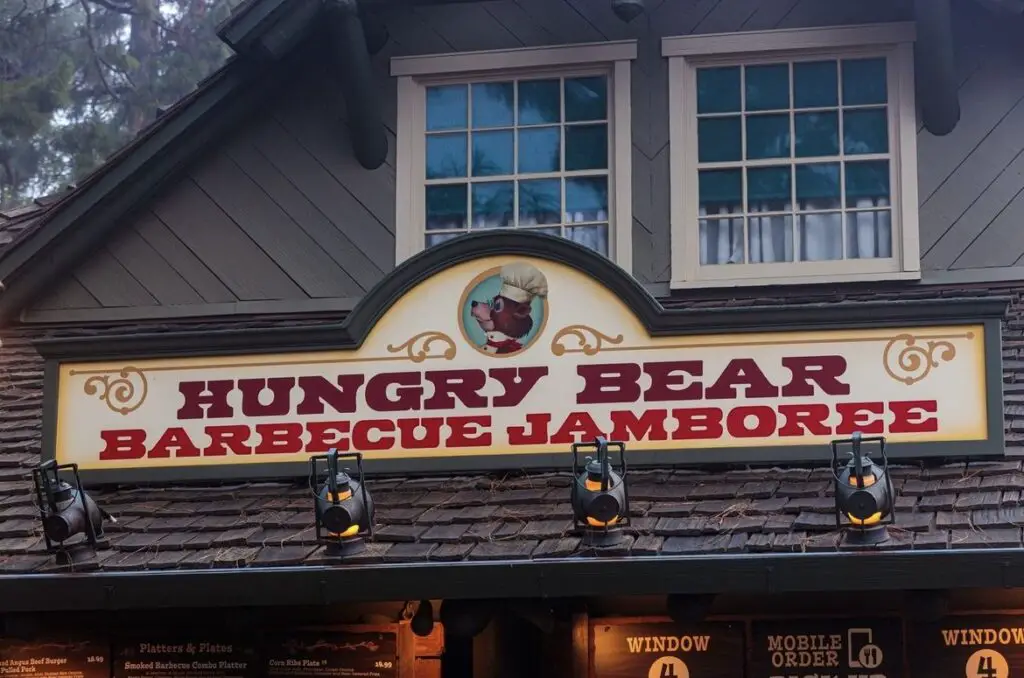 Hungry Bear Barbecue Jamboree Sign at Disneyland Park