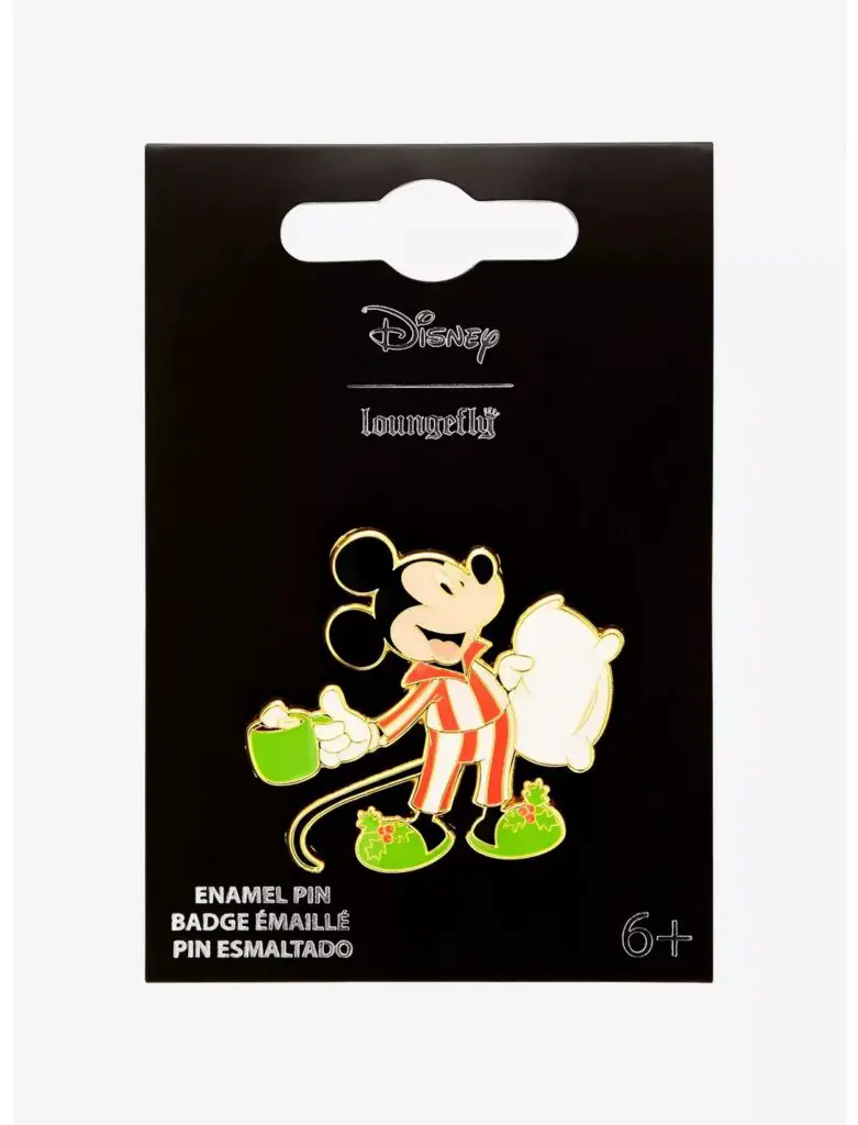 Loungefly Disney Mickey Mouse Holiday Pajamas Enamel Pin - BoxLunch Exclusive