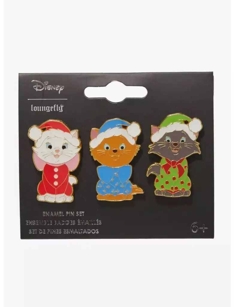 Loungefly Disney the Aristocats Kittens Holiday Pajamas Enamel Pin Set - BoxLunch Exclusive