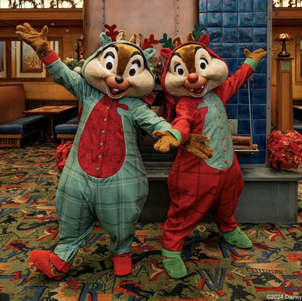 Chip 'n Dale at Mickey’s Holiday Pajama Party