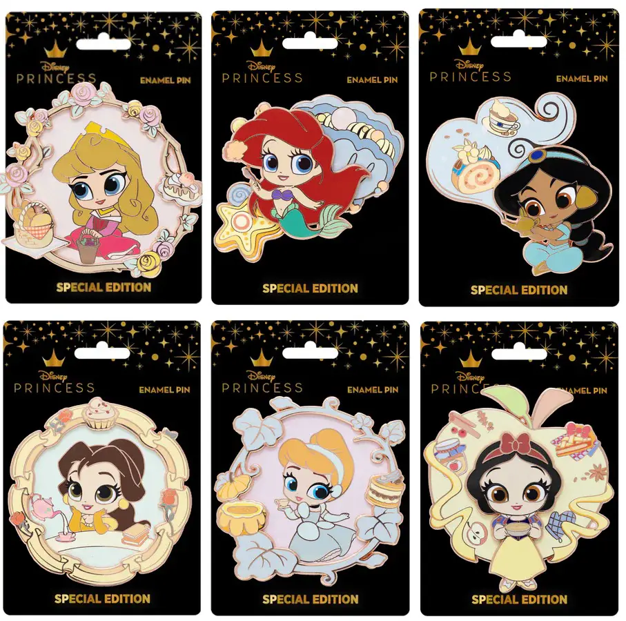 Disney Cutie Princess & Food Series Collectible Pin on Pin Special Edition