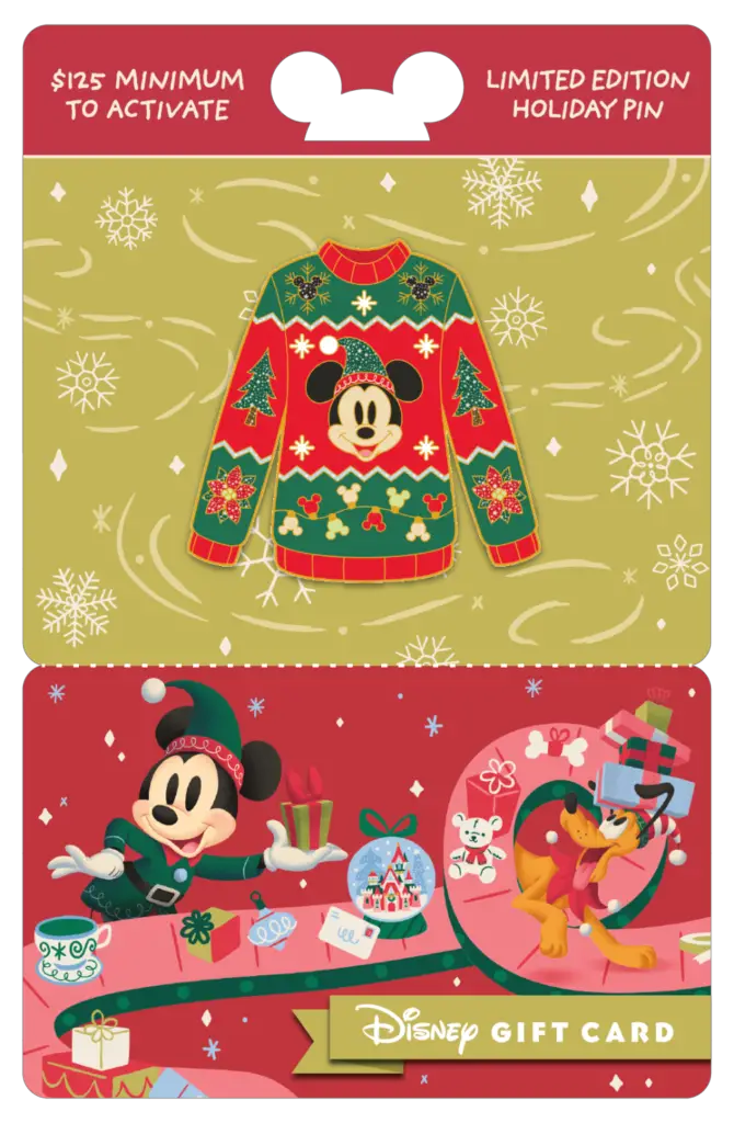 Disney Gift Card Mickey Mouse & Pluto Pin