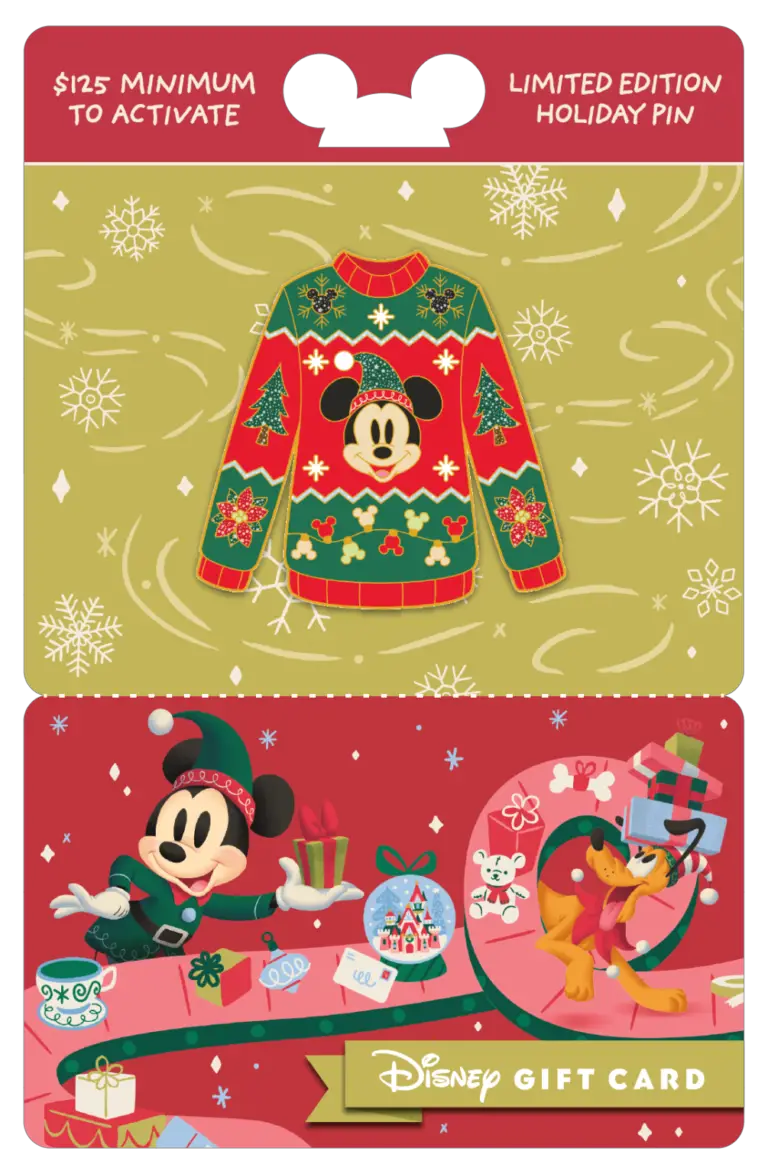 Disney Gift Card Mickey Mouse & Pluto Pin