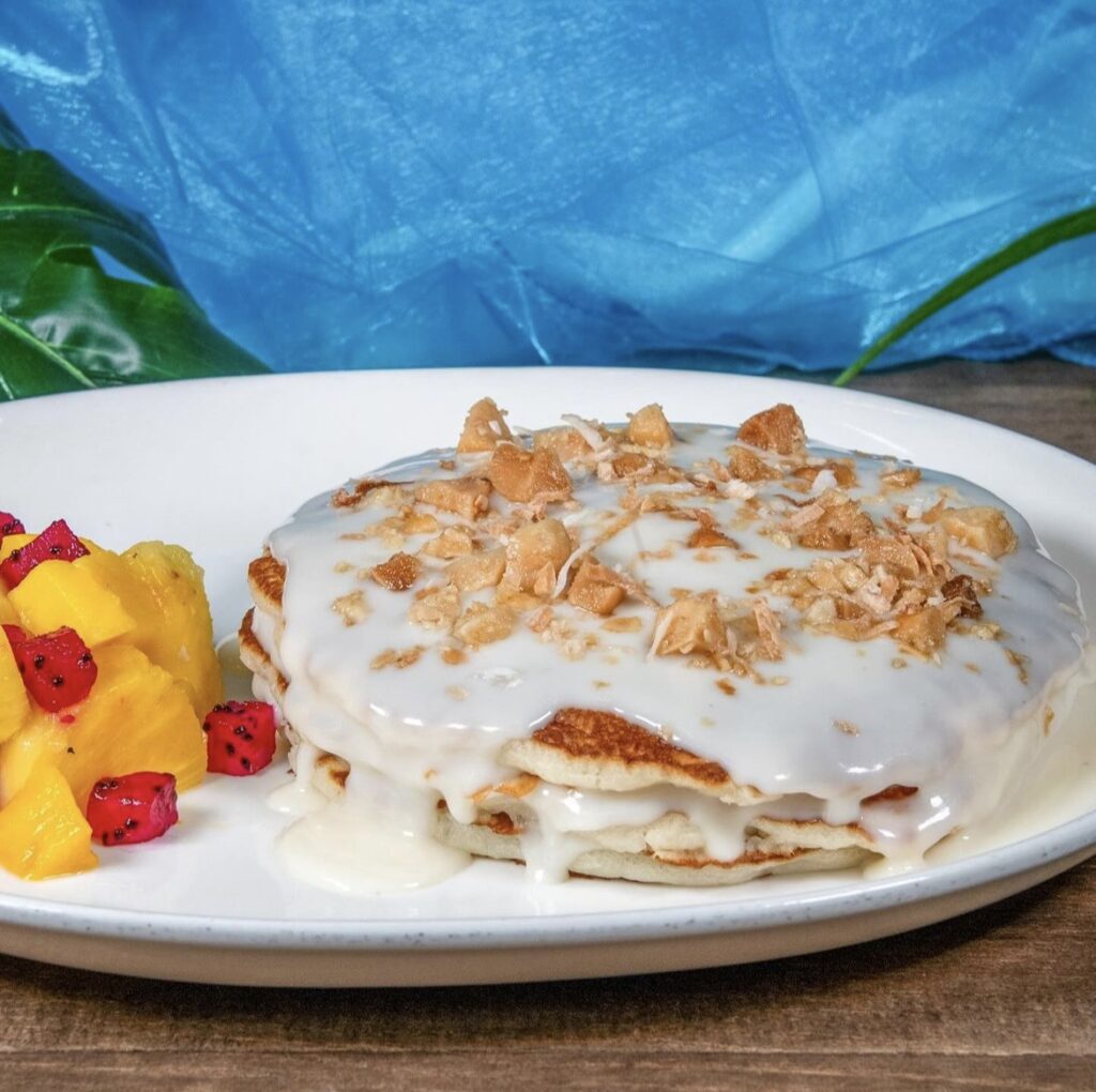 Moana 2 Coconut-Macadamia Pancakes at River Belle Terrace