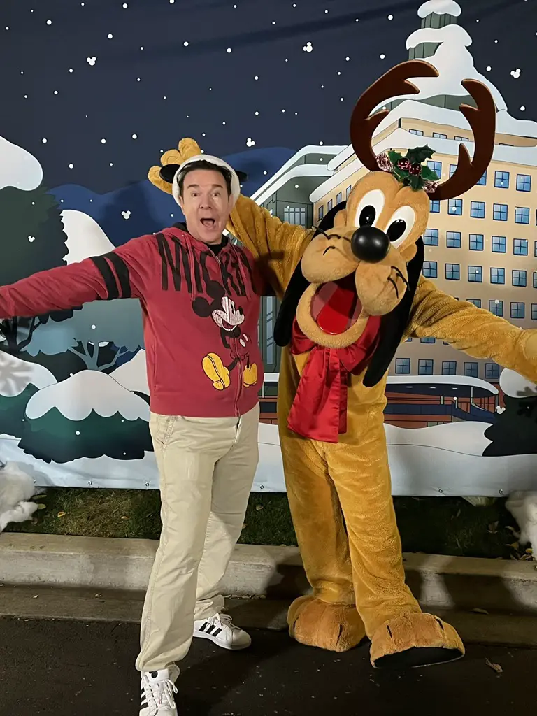 Disney Mouseketeer & Pluto at the Walt Disney Studios in Burbank CA - Happy Holidays