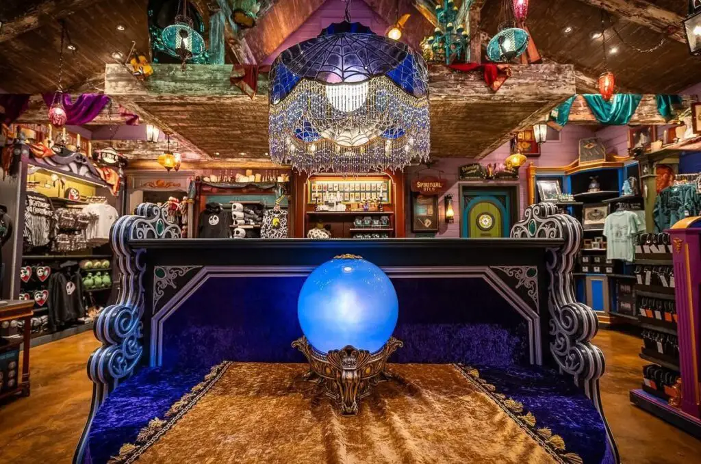 Inside Madame Leota's Somewhere Beyond Merchandise Shop at Disneyland