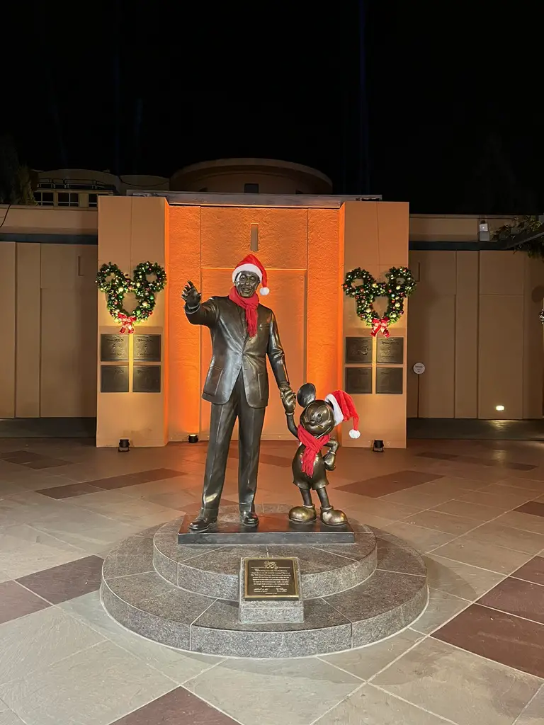 Partners Statue on the Walt Disney Studio Lot for D23 Holiday Event