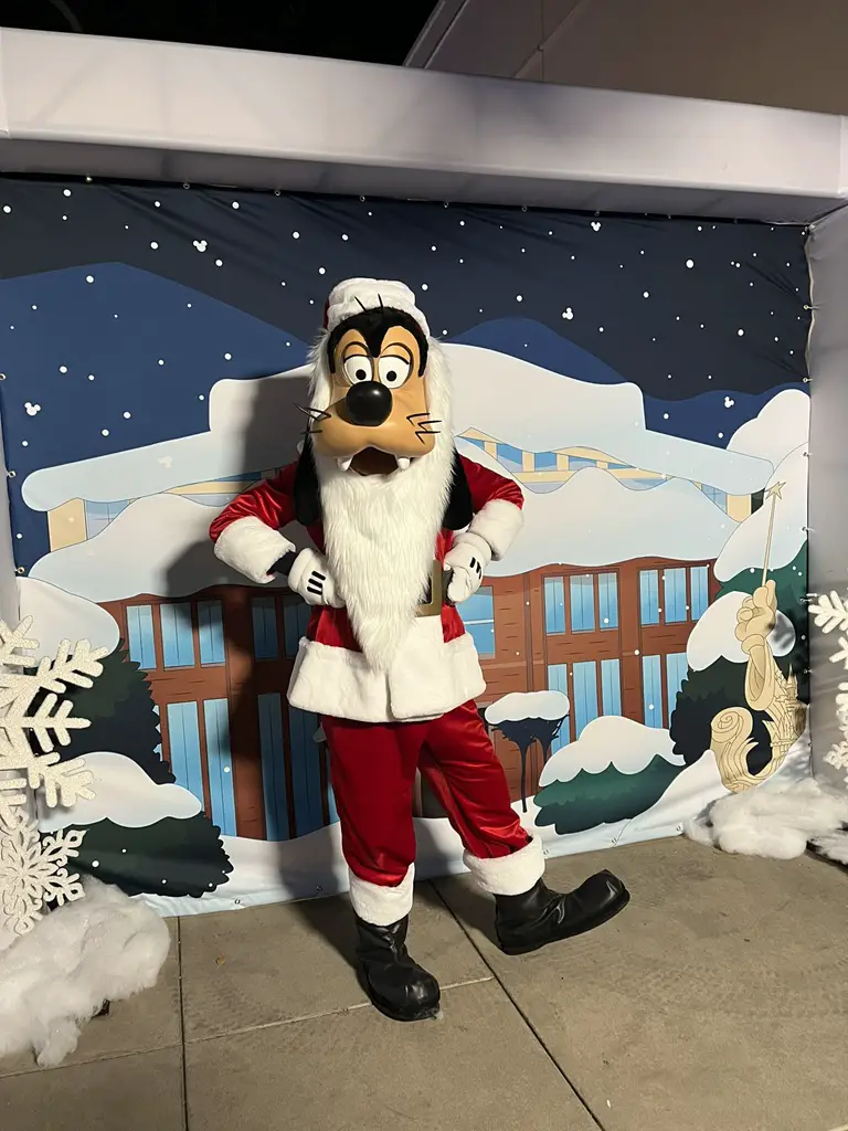 Santa Goofy at the Walt Disney Studio Lot for D23 Holiday Event