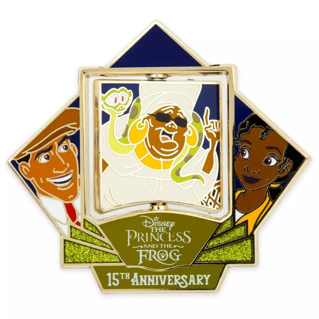 The Princess and the Frog 15th Anniversary Spinner Pin – Limited Edition - Backside