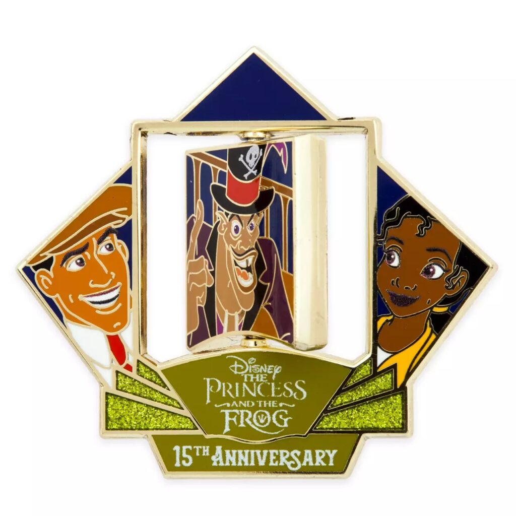 The Princess and the Frog 15th Anniversary Spinner Pin – Limited Edition - Spinning