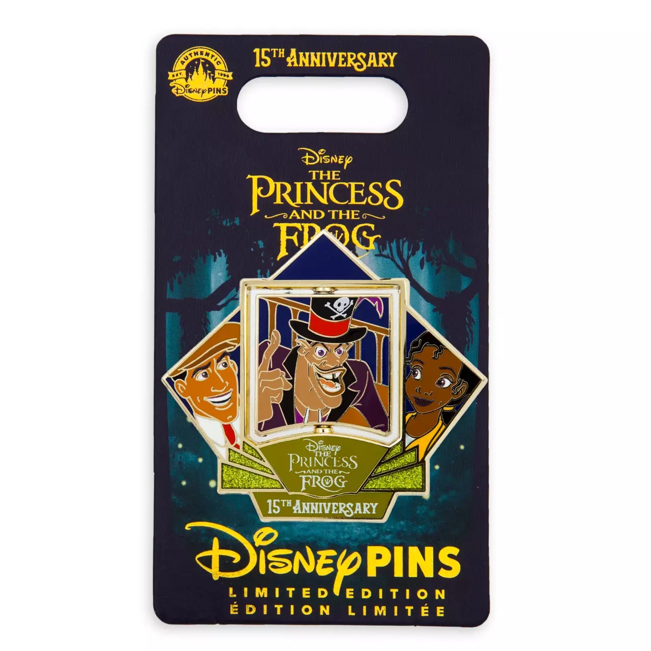 The Princess and the Frog 15th Anniversary Spinner Pin – Limited Edition