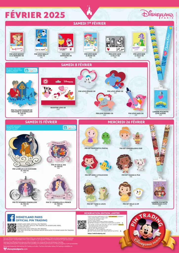 Disneyland Paris February 2025 Pin Release Schedule