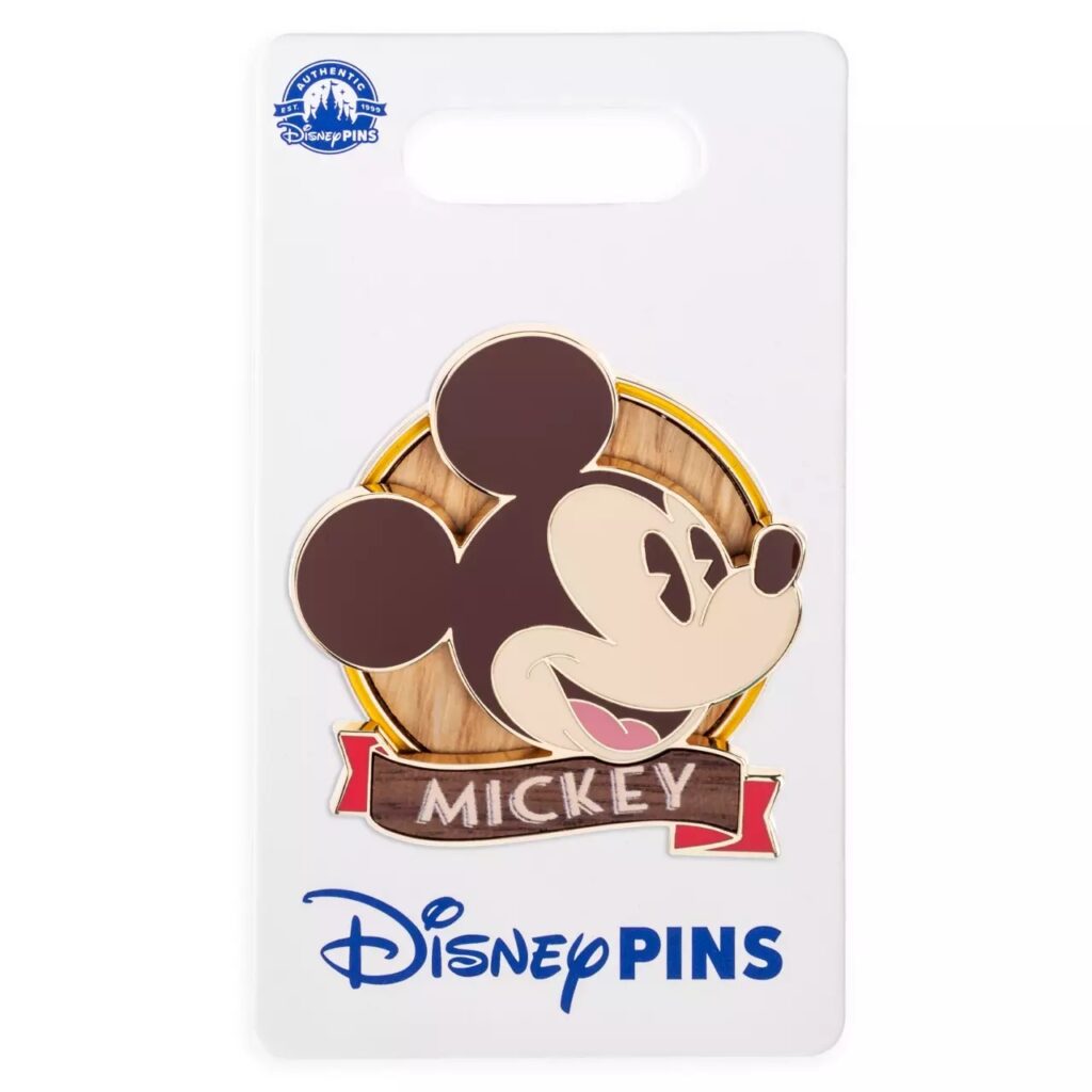 Mickey Mouse Wood Inlay Pin