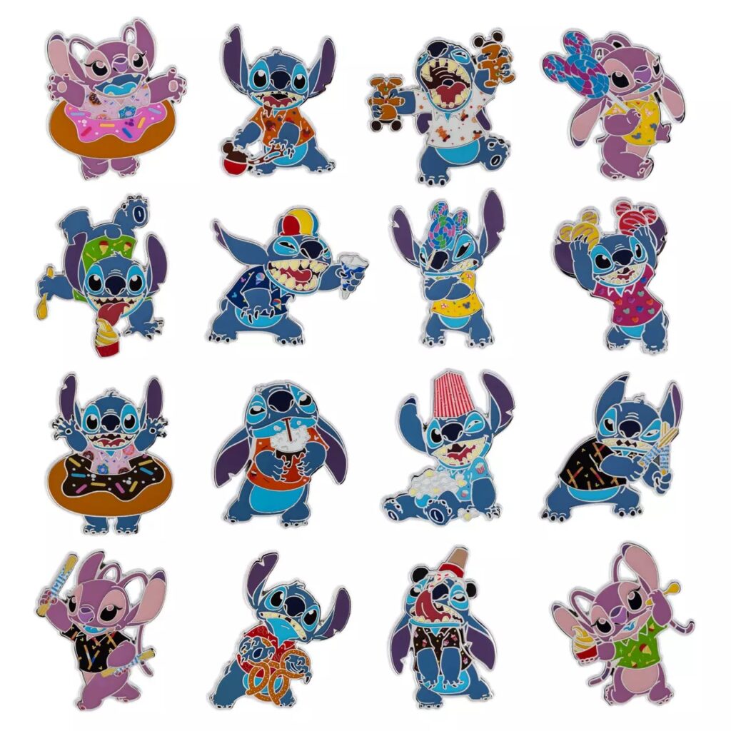 Stitch Attacks Snacks Mystery Pin Pouch – 5-Pc. - Assortment