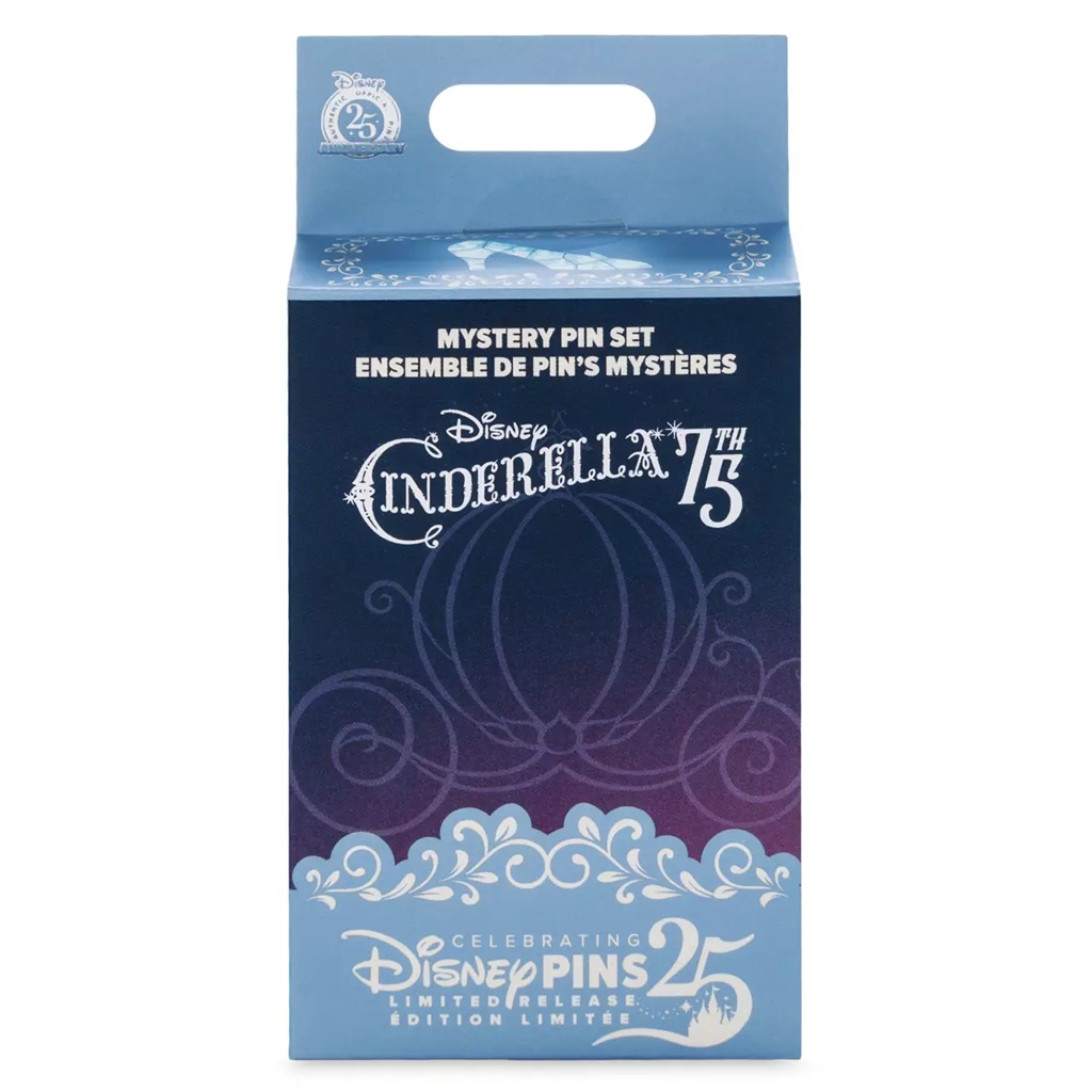 Cinderella 75th Anniversary Mystery Pin Blind Pack – 2-Pc. – Limited Release Mystery Box