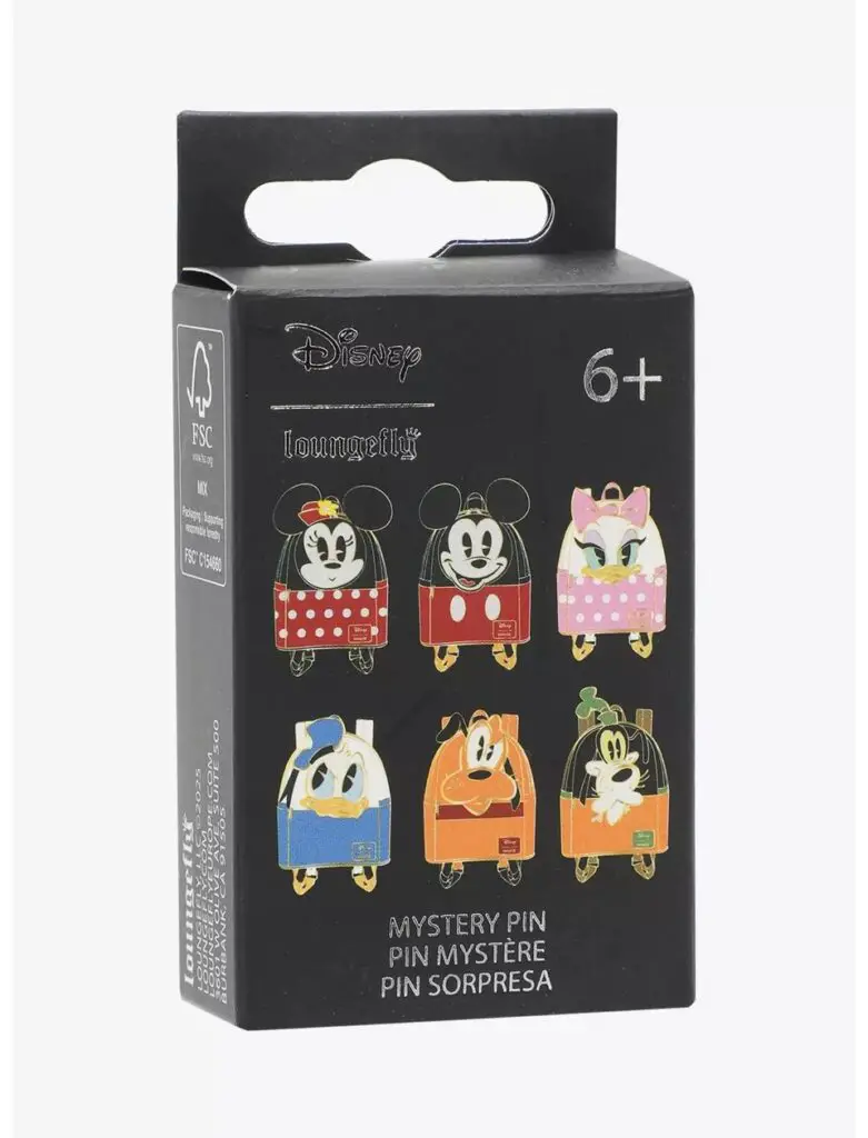 Loungefly Disney Mickey & Friends Backpack Blind Box Enamel Pin - Mystery Box