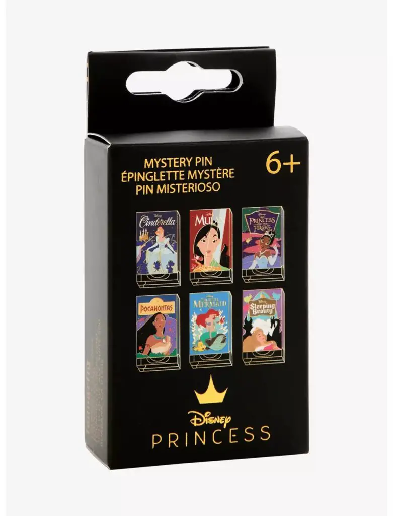 Loungefly Disney Princess VHS Case Blind Box Enamel Pin - Mystery Box