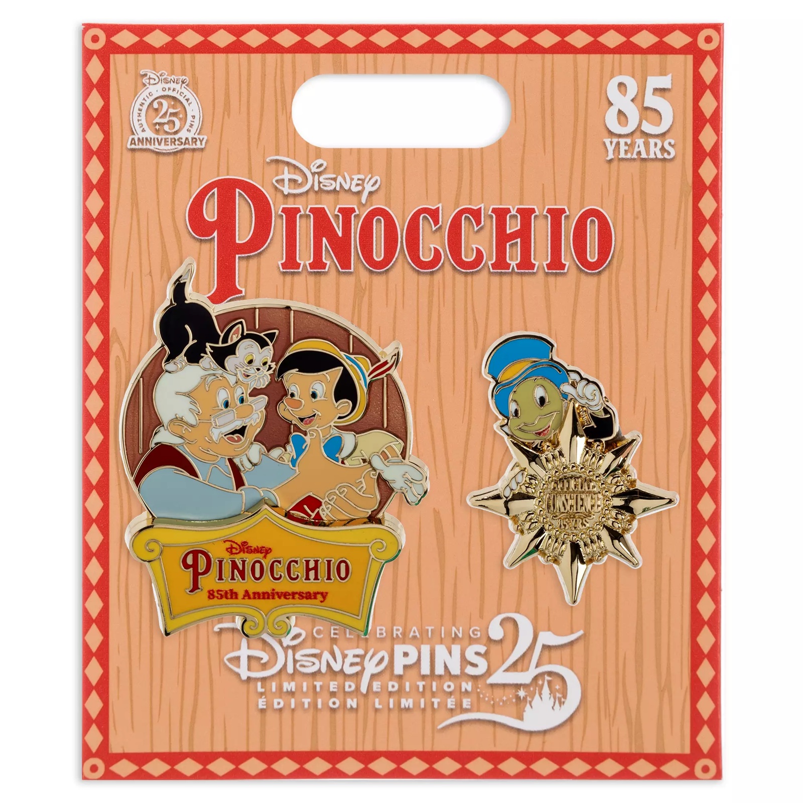 Pinocchio 85th Anniversary Pin Set – Limited Edition