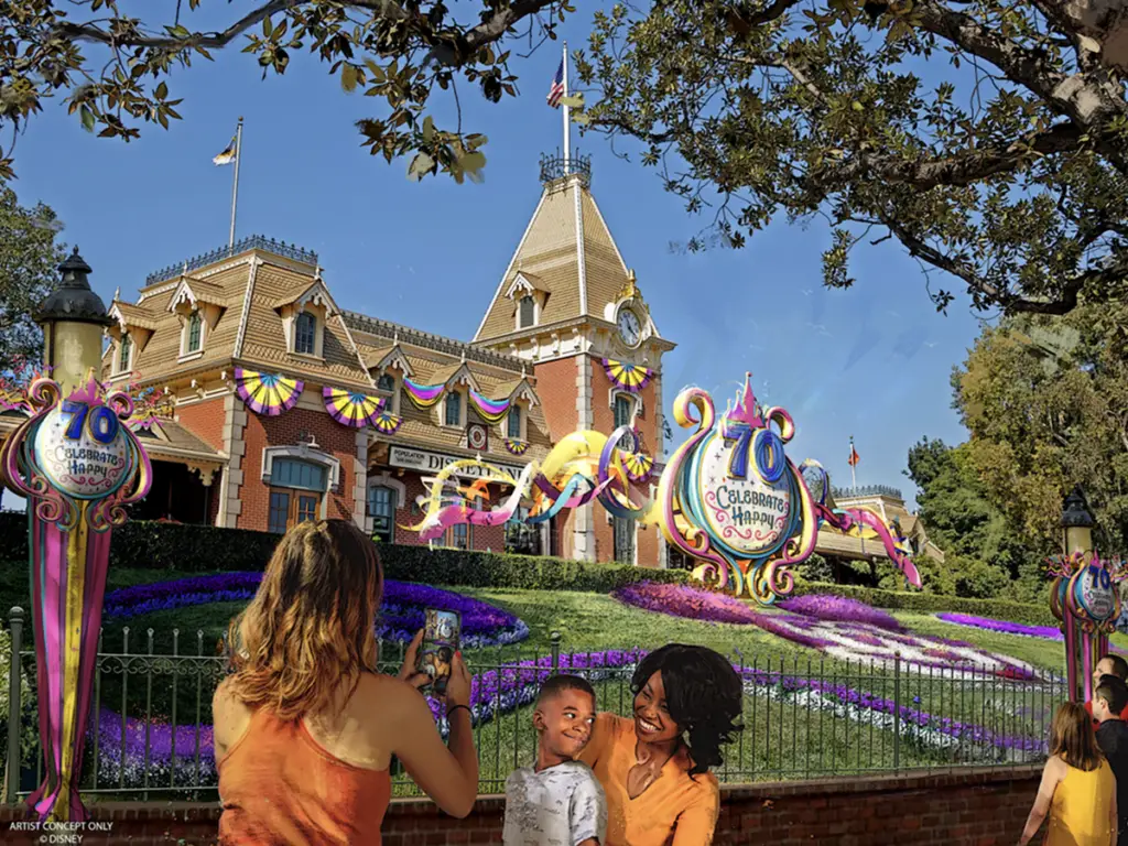 Disneyland 70 Celebrate Happy Decor