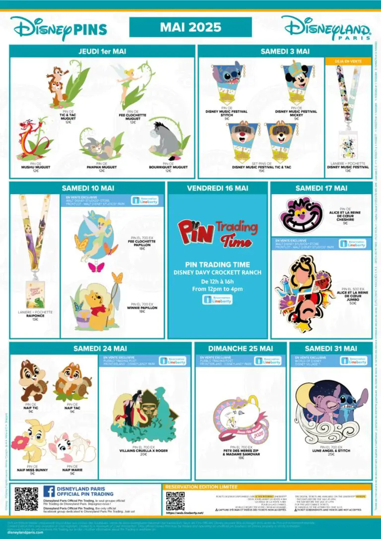 Disneyland Paris May 2025 Pin Release Schedule
