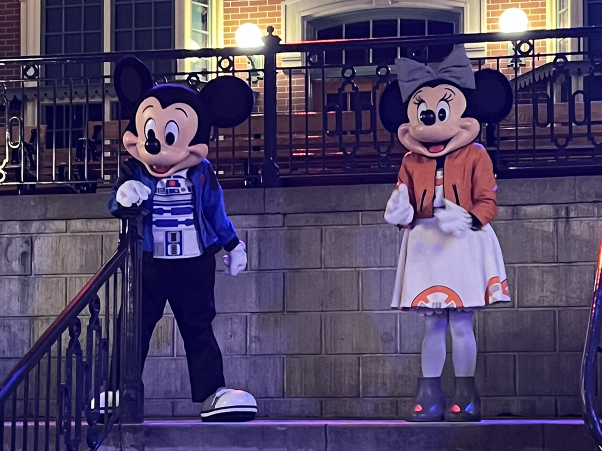 Mickey & Minnie Mouse at Star Wars Nite Fond Farewell